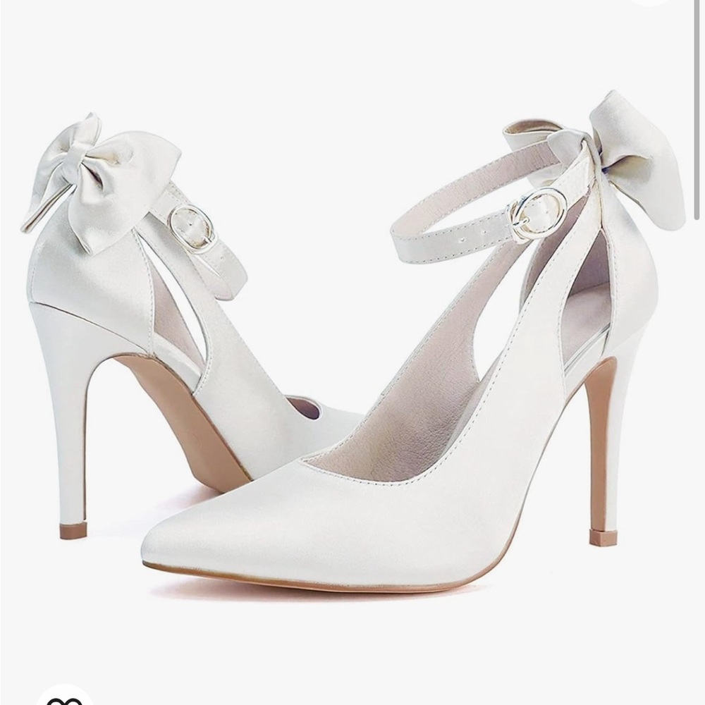 Fashare women, high heels, bowtie back, sexy stiletto, ankle strap pump shoes